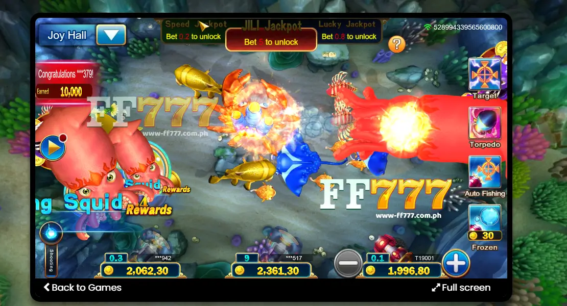 Fishing Game Features and Graphics at ff777